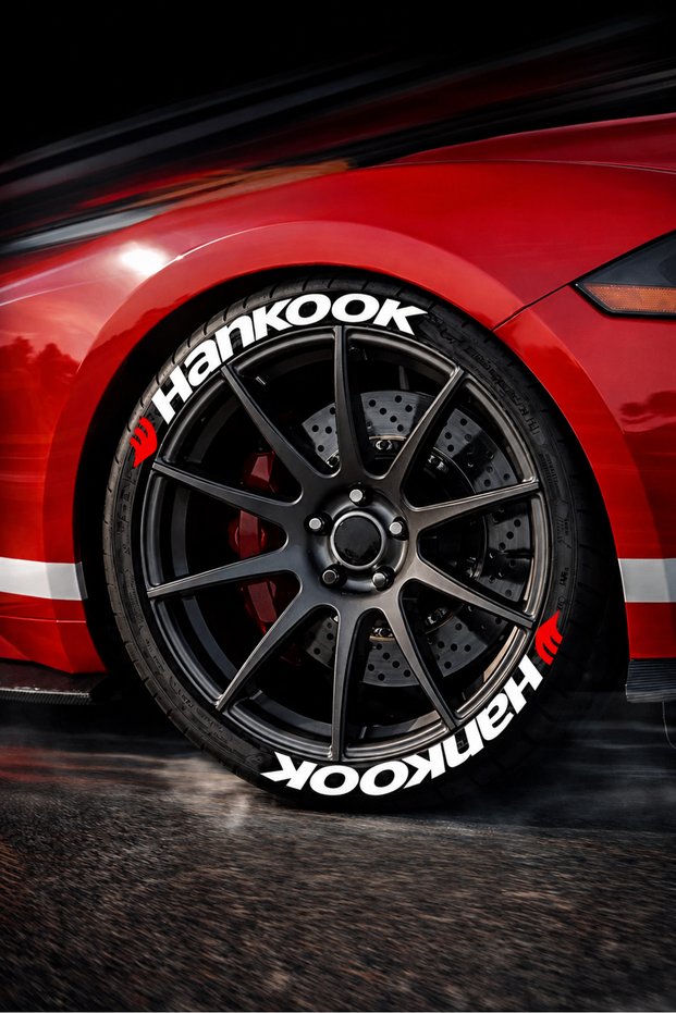 Hankook Motorcycle And Automobile Vehicle 3d Auto Tire Lettering Sticker Rigging 4 Pieces