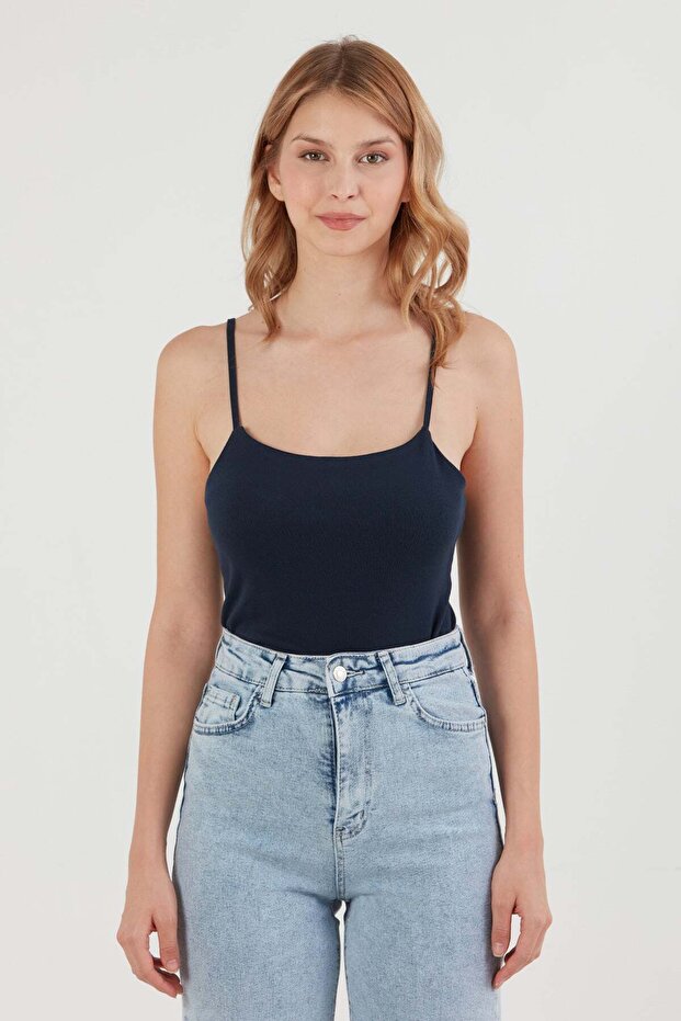 Basic Snap Rope Strap Bodysuit - 8