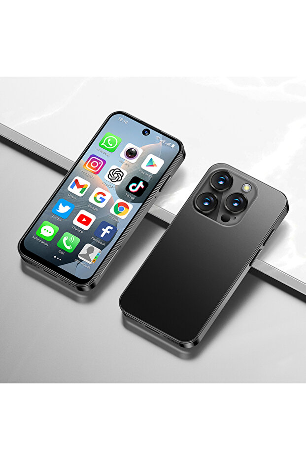 Standard Version black SOYES XS19 3.88" Mini Smartphone 2GB RAM 16GB ROM Android10.0 Face Recognitio