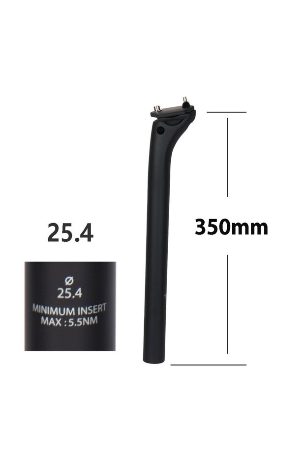 25.4x350mm ELITAONE MTB Carbon Seat Post 20mm Offset 25.4-31.6mm Clamp 350-450mm Length Mountain/Roa
