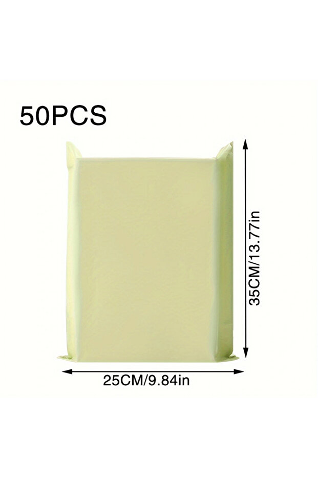 50PCS-25x35 50 PCS/Set Express Bag Packing Bag Thickened Cream apricot Clothing Waterproof Pack
