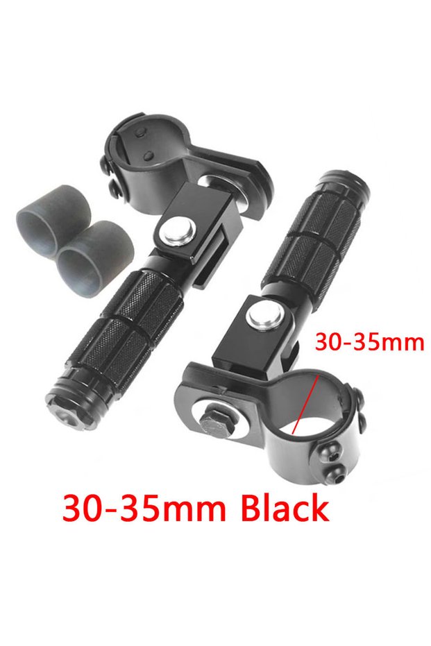 Big Black 22-27mm/30-35mm Motorcycle Universal Pedals Folded Footrest Footpeg For Honda For Yamaha F