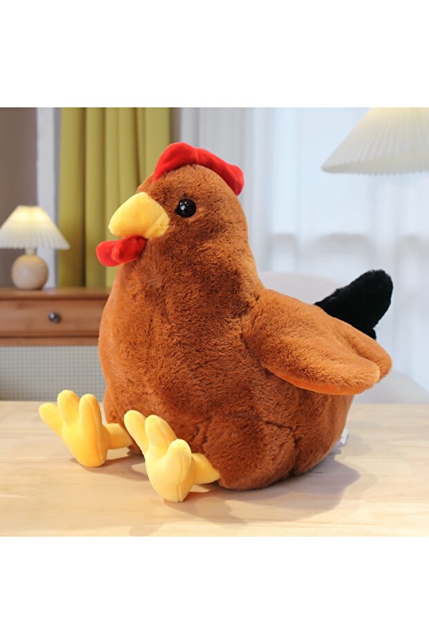 40cm Brown 30/40CM Cute Big Rooster Stuffed Plush Toy Children's Sleeping Doll Children's Christmas