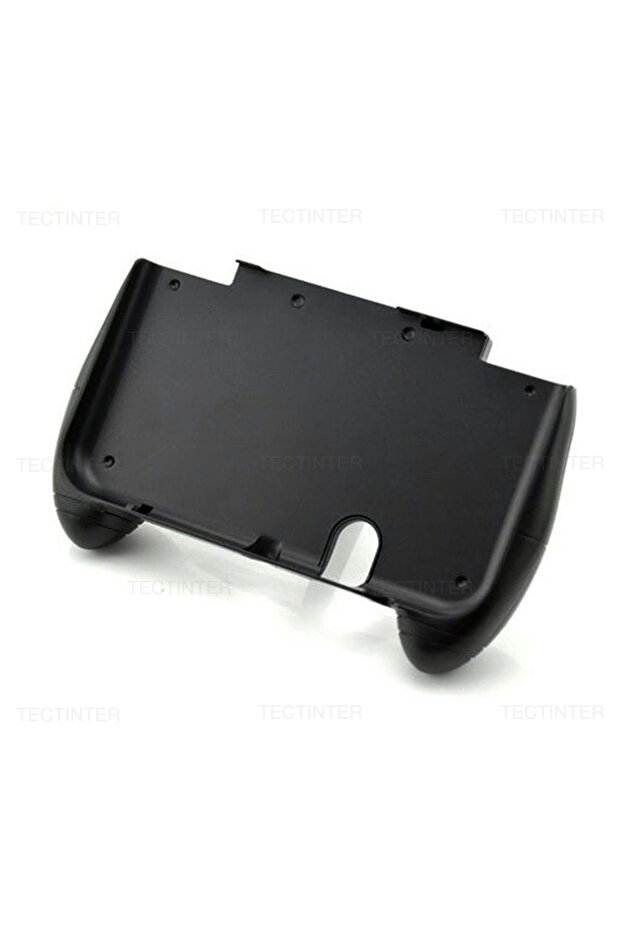 حامل مقبض يدوي أسود لجهاز نينتندو نيو 3DS XL LL، غطاء حماية بلاستيكي مع مقبض وحامل مضاد للانزلاق