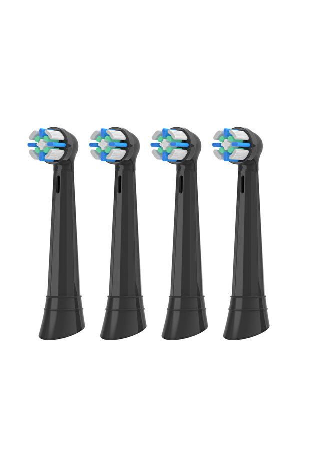 4 pcs black Replacement Toothbrush Heads Compatible with Oral B IO A-level Brush Heads for IO 3/4/5/