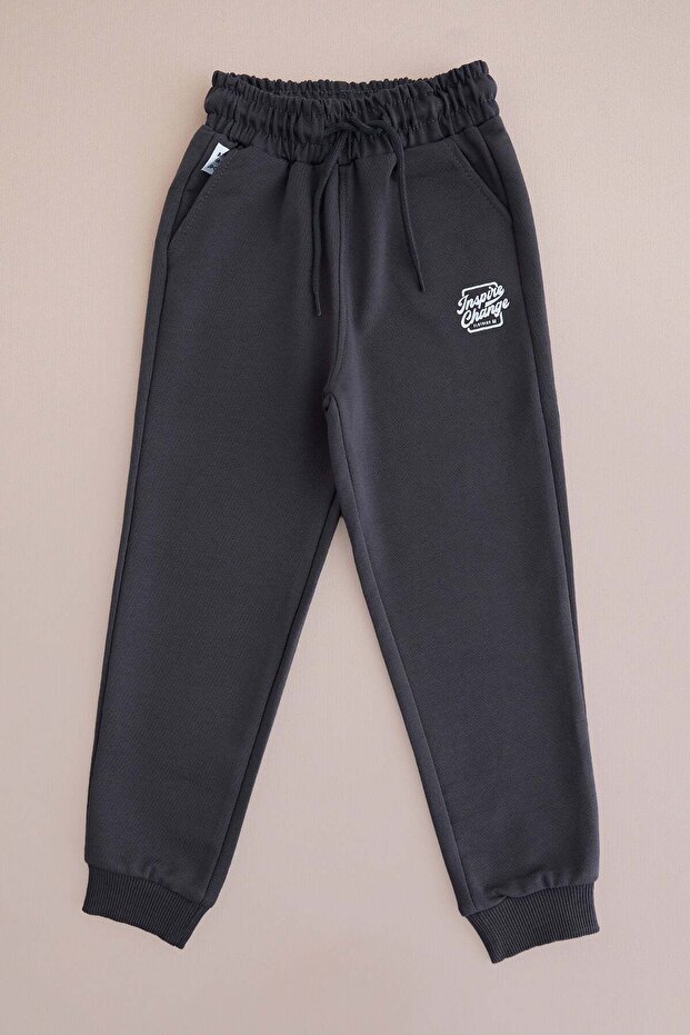 Printed Boys' Jogger Sweatpants with Elastic Waistband