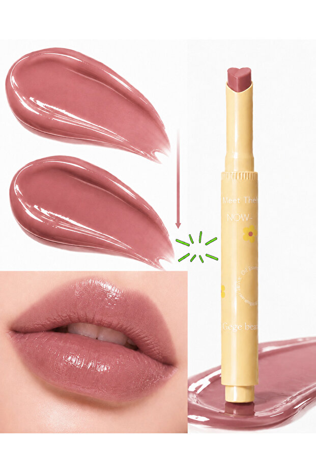 Glass Shine, Heart-Shaped Number 02 Lipstick – Soft Appearance, New Extra B Series
