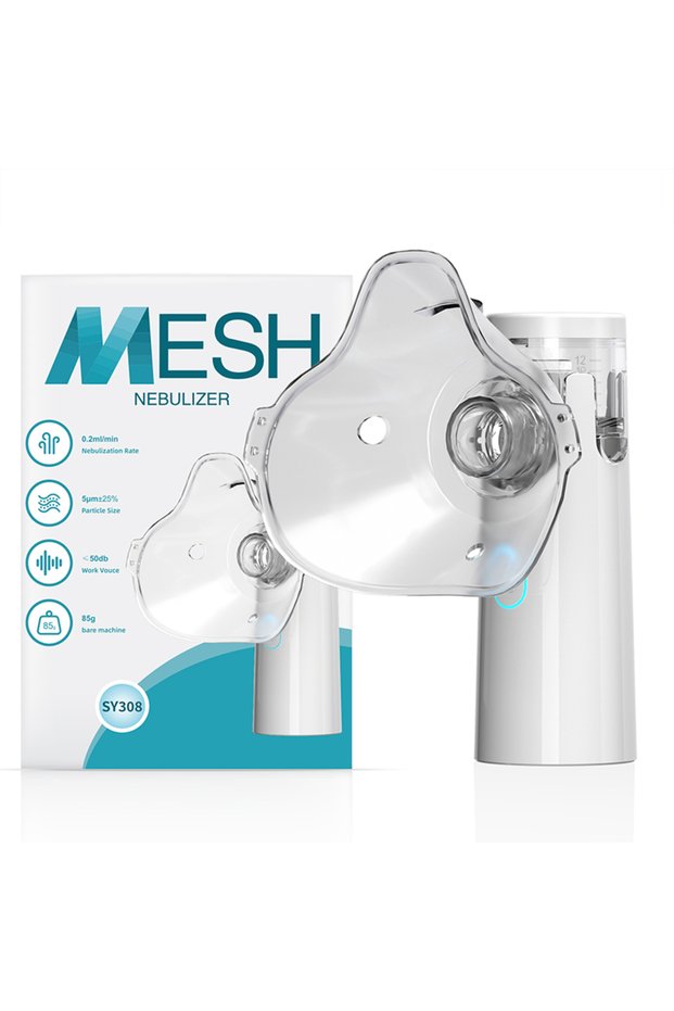 White Mini Portable Medical Nebulizer | Silent Steam Inhaler for Asthma | Humidifier Nasal Care for