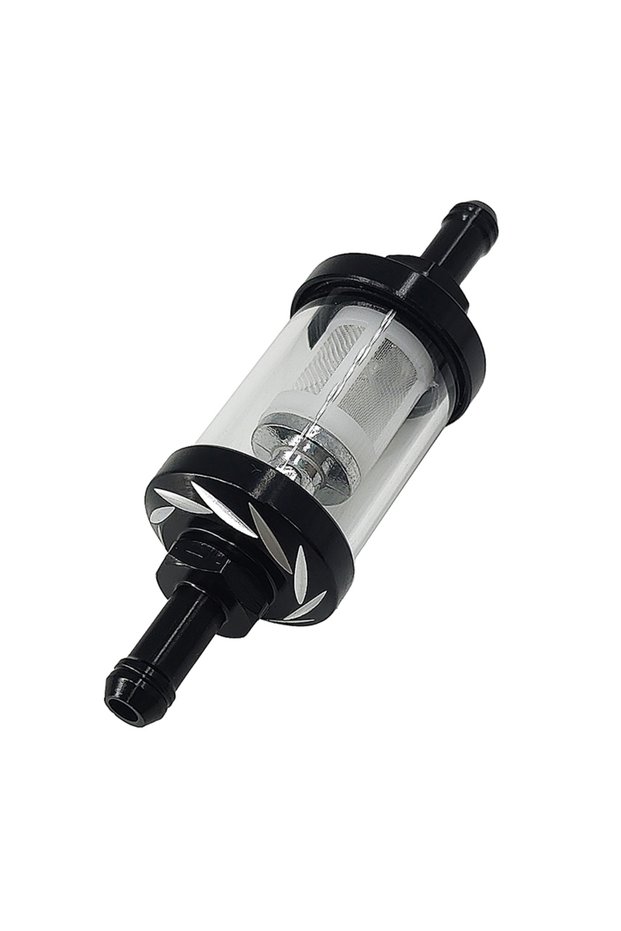 Black 8mm CNC Motorcycle Gas Fuel Oil Filter Moto Accessories For ATV Pit Bike Car Motorcycle Oil Cu