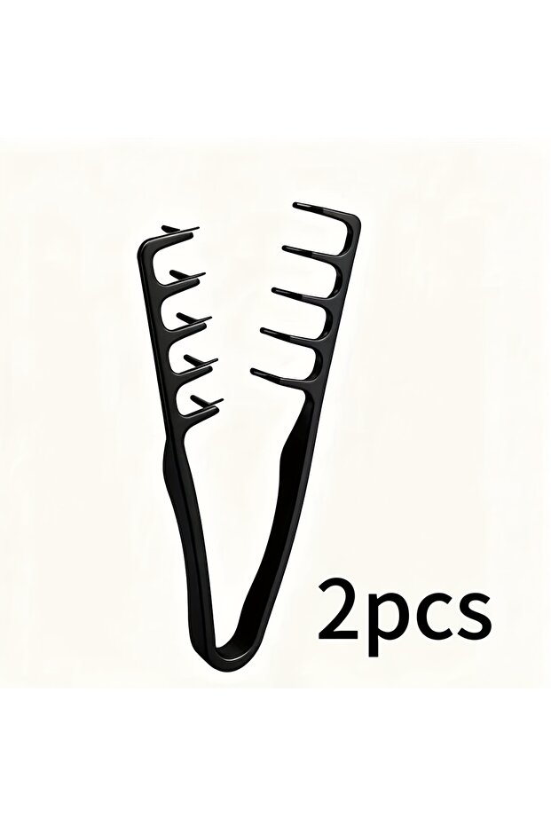 Black-2pcs Hair Volumizing Comb, ABS Plastic Fluffy Textured Styling Tool for Normal Hair, Natural L