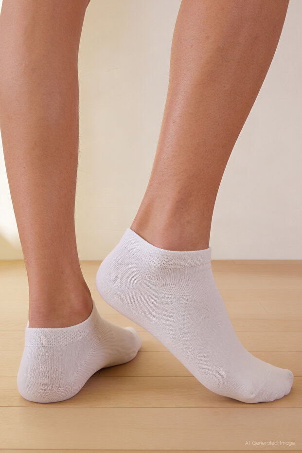 Bamboo Men's Booties Socks White