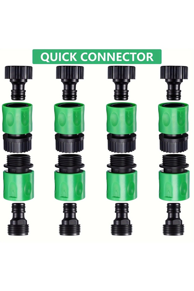 12pcs 12-Pack 3/4 Inch GHT Thread Quick Connect Fittings for Garden Hose Leaky Pipe Repair Suitable