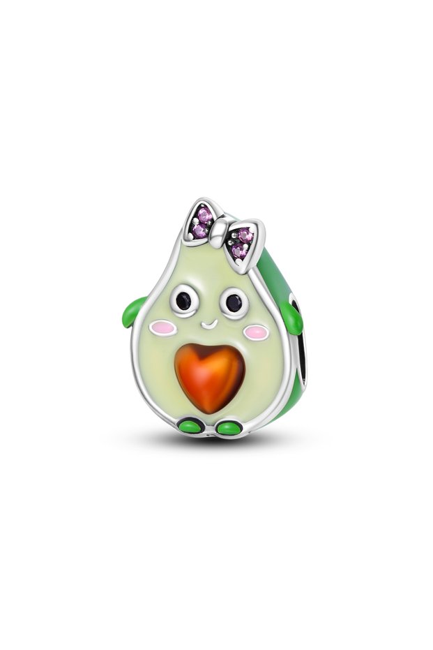 KTC712 Fruit Charm Bead 925 Silver Strawberry Cherry Avocado Pendant Fit Original Bracelet Diy Fashi