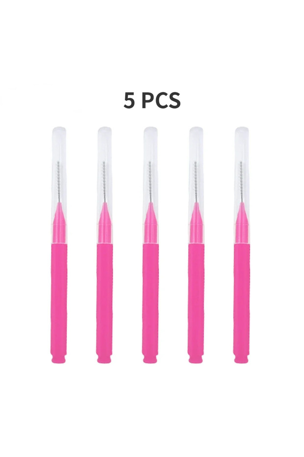 5PCS Pink 10/50PS Portable Mini Eyebrow Brushes Disposable Eyelash Brow Lifting Brush Applicators La