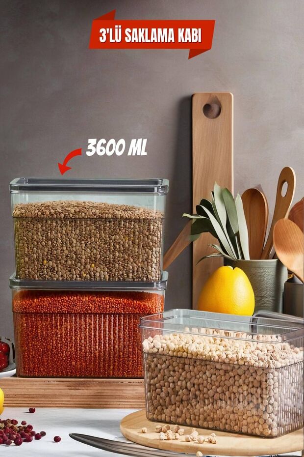 3600 ml Refrigerator Organizer with 3-Piece Leak-Proof Lid - Storage Container