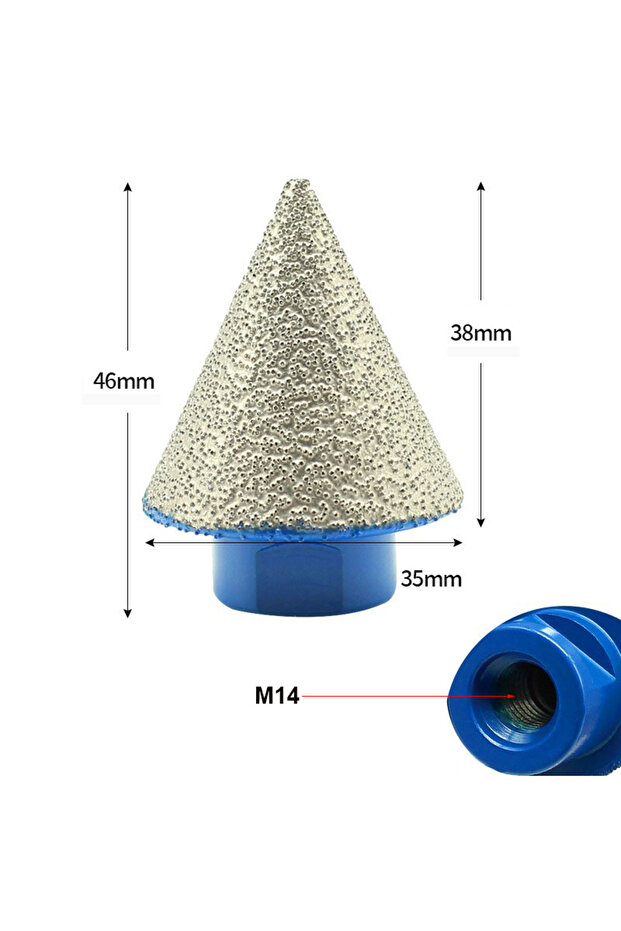 مثقاب شطف ماسي M14x2-35 مم بقطر 35-75 مم، قاطع بلاط، منشار ثقب للرخام والخرسانة، أعمال البناء