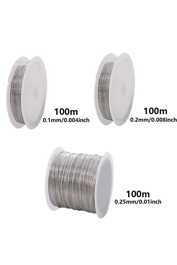 0.1-0.25mm 1 Roll Stainless Steel Beading Wire, 0.1-1mm Durable Non-Elastic Craft Wire - for DIY Jew