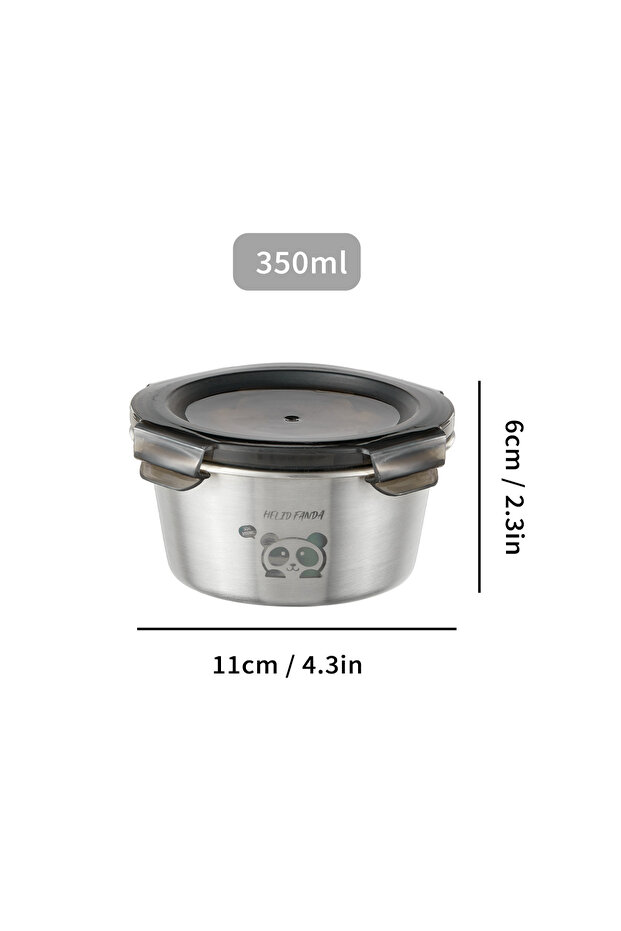 WORTHBUY S WORTHBUY Sealed Lunch Container With Lid 304 Stainless Steel Round Lunch Box Refrigerator
