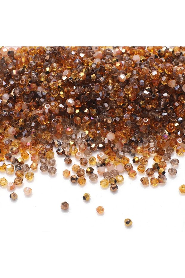 08 Ka 500pcs/Lot Mixed Color 2mm Brown Bicone Beads for Jewelry Making Faceted Glass Crystal Loose S