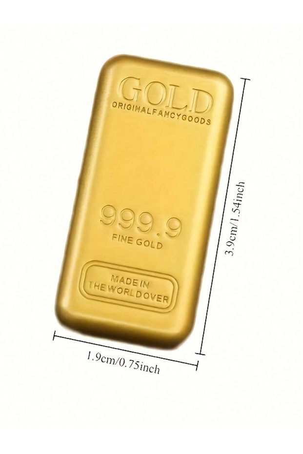 6pcs 6pcs Realistic Faux Gold Bar - Modern Metal Decorative Bars, Great For Living Room, Bedroom Or