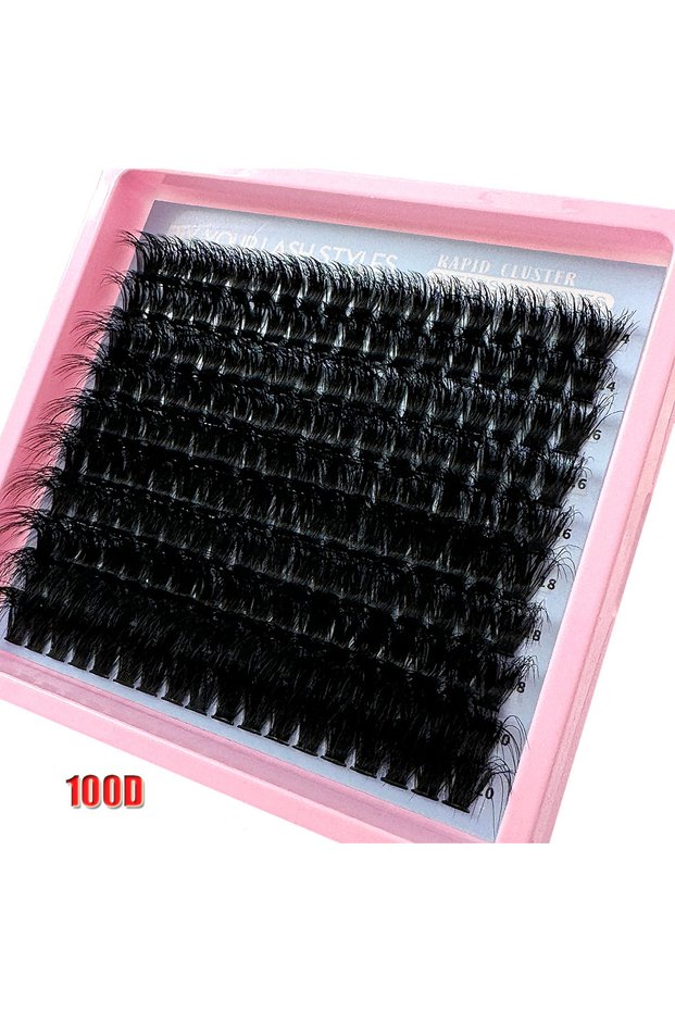 MIX 0.07mm D 100D 60D-200D Fluffy DIY Cluster Eyelashes - 14-20mm Mixed Length Eyelash Extension 0.0