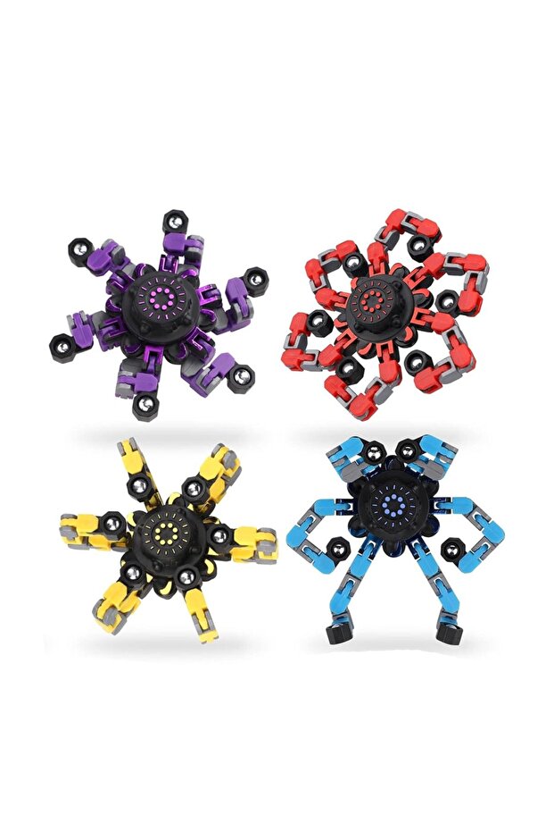 4pcs 4PCS Transformable Fidget Spinners Stress Relief Sensory Toys Fingertip Gyros Spinner Party Fav