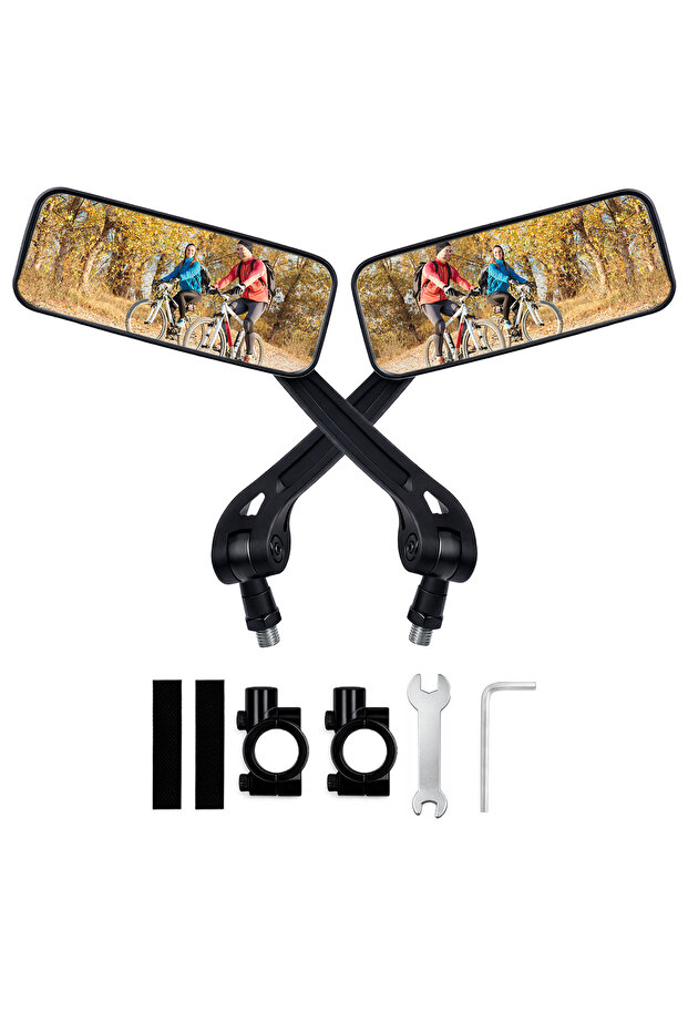 HD Lens 1 Pair Pair of 360-Degree Rotating Bike Mirrors Scratch-Resistant Handlebar Mirrors for Safe