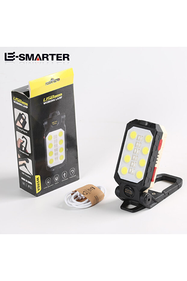W598A (8-hole COB) ESMARTER COB Portable Work Light USB Rechargeable Emergency Repair Light Mobile L