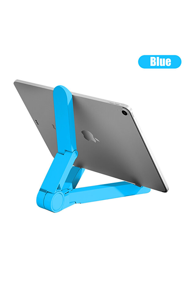 حامل iPad أزرق قابل للطي محمول، متوافق مع أجهزة iPad اللوحية والهواتف المكتبية مقاس 4-11 بوصة، مصنوع من البلاستيك، مناسب لأجهزة سامسونج...