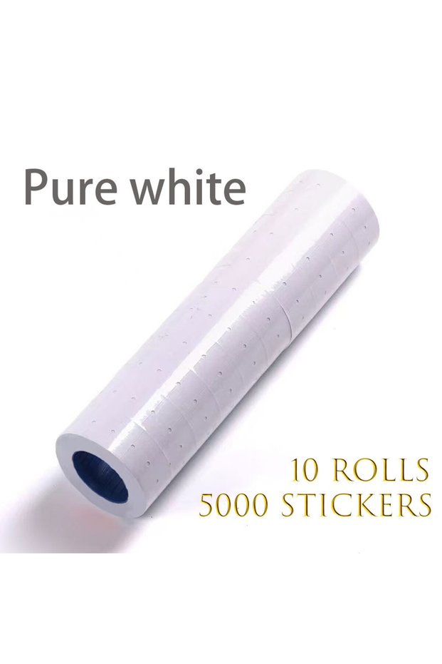 Completely blank. 10 Rolls of 5000 Colored Single-Row Price Notes, Universal Price Label for Superma