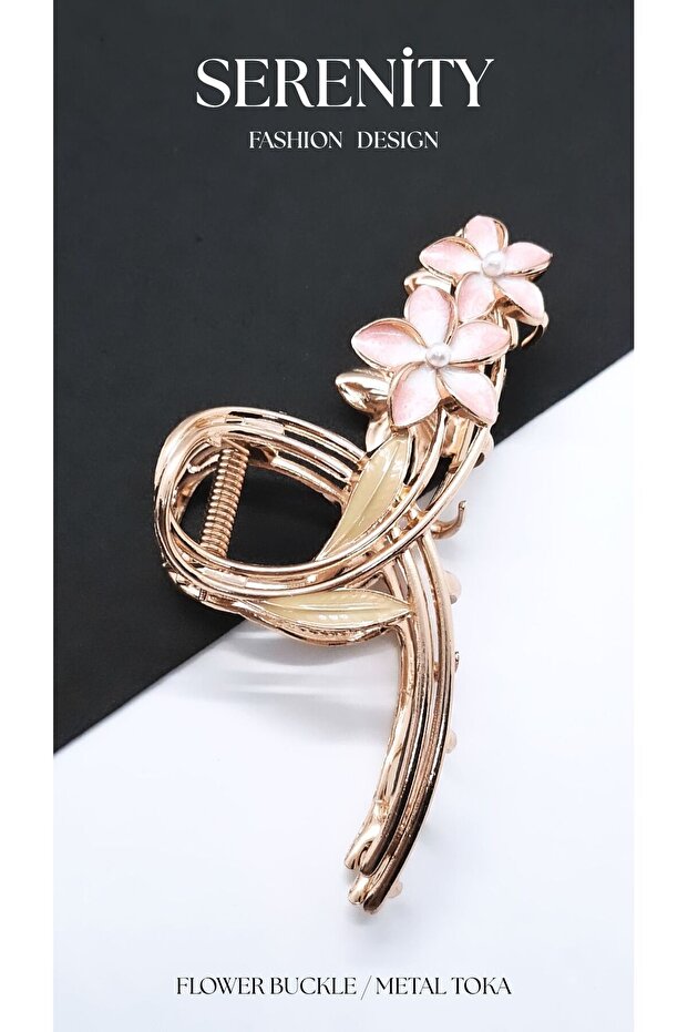 Colorful Lotus Flower Figure Metal Latch Buckle