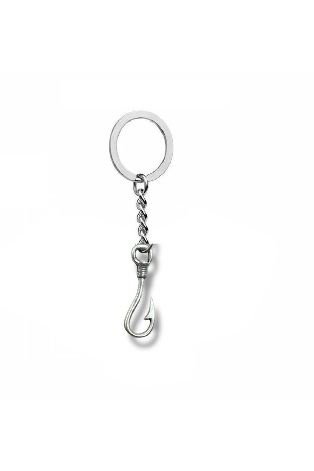 Minimal Fishing Rod Needle Figured Unisex Keychain – Elegant, Nautical and Original Design