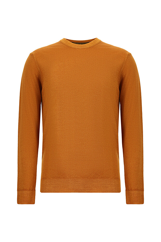 Crew Neck Regular Fit Wool Italian Knitwear Sweater