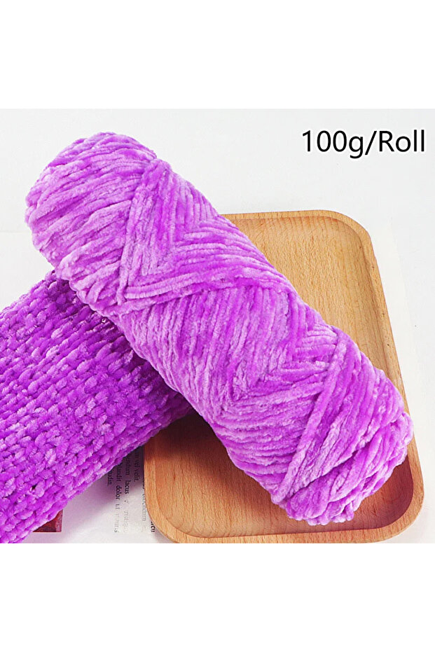 06 Chenille Gold Velvet YarnSoft Warm Scarf Line Hand Woven Yarn Hand-knitted Crochet Thread Clothin