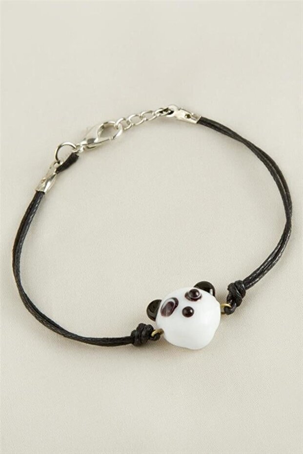 Panda Glass Bracelet - White