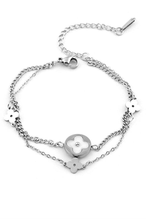 Bracelet Stainless Steel Silver Elegant Gift