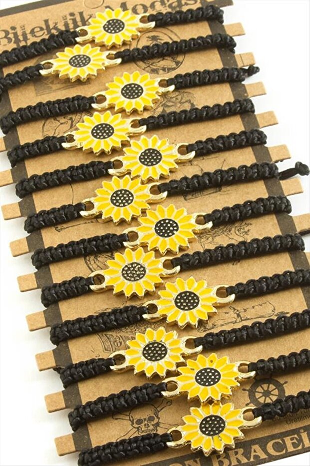 Papatya Macrame Braided Bracelet - Yellow