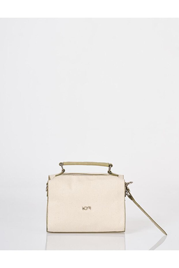 Canvas Bag with Strap Mint-Cream