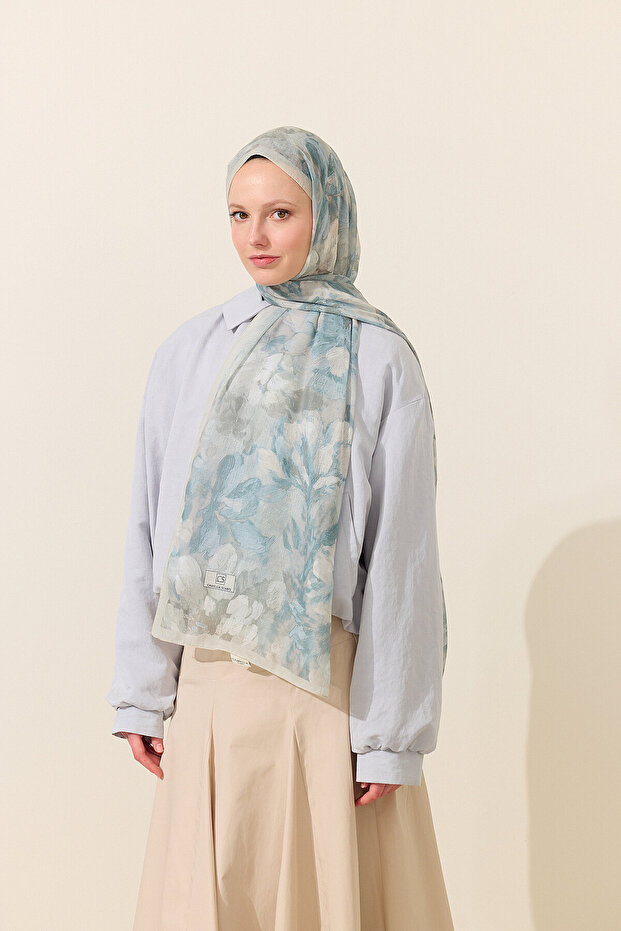 Aveline Soft Cotton Shawl - Mint