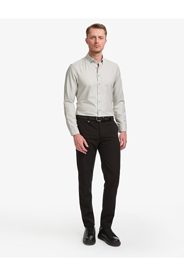 Black Ex. Slim Fit Fabric Trousers 50319594-Vr046