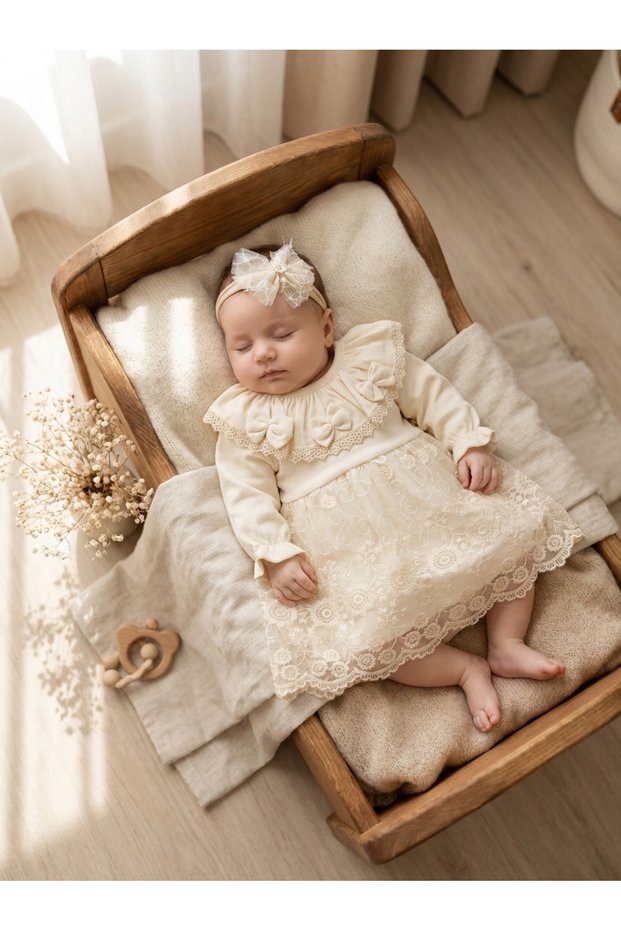 Baby Girl Newborn Mevlüt Dress, Lace Photo Shoot Dress, Hospital Release, Special Occasion Dress
