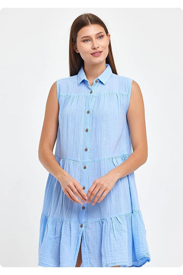 Heaven 3020 muslin layered sleeveless dress
