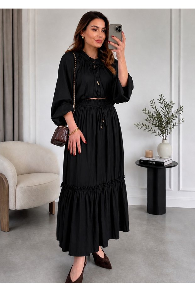Women's Anthracite Wrinkle Look Suit