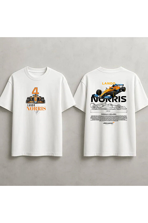 Lando Norris Formula 1 Printed Unisex 100% Cotton Oversize T-Shirt