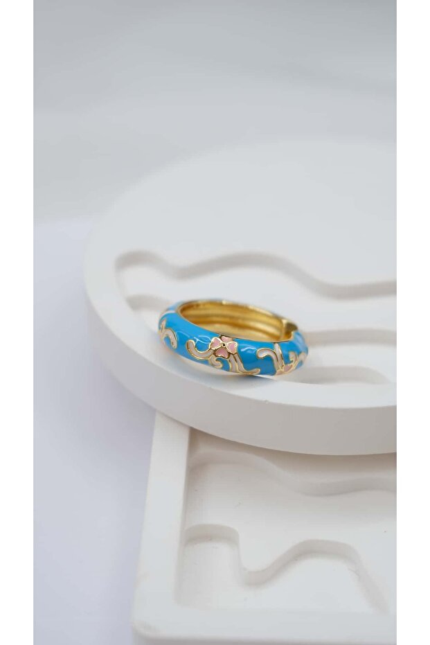 Colorful Enamel Adjustable Ring