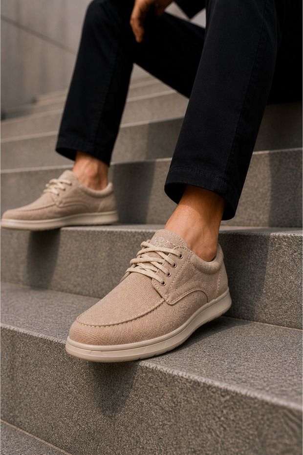 Beige Jean Men's Ultra Light Sports Shoes