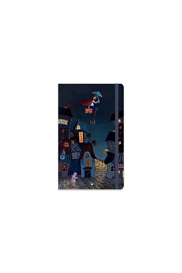 Ezo Sunal 13*21 80 Yp.Striped Hardcover Hard Cover Notebook - No:1