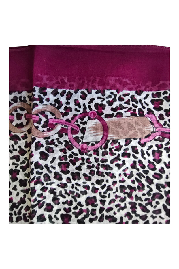 Zincir Leopard Pattern Mürdüm - 2