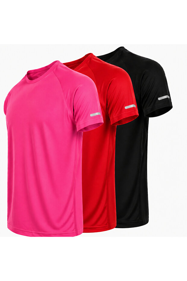 3-Pack of Quick-Dry Athletic Technical Sports T-Shirts