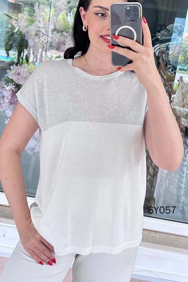 Sim Garnili Mercerized Knitwear Blouse 6Y057